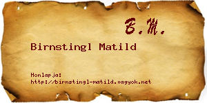 Birnstingl Matild névjegykártya
